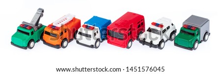 collection car toy kids isolated on a white background.