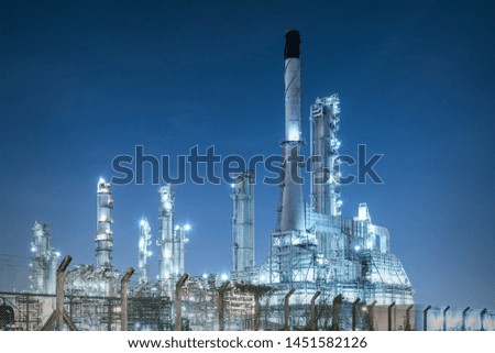 Close-up view of large oil and gas refineries and equipment for oil refining process For use in the petroleum energy industry around the world.