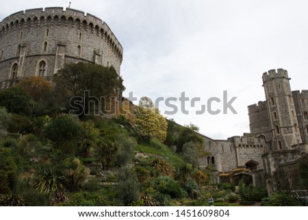 Windsor Caste Towers and Abby  Royalty-Free Stock Photo #1451609804