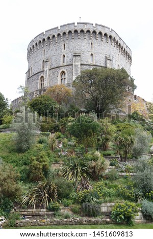 Windsor Caste Towers and Abby  Royalty-Free Stock Photo #1451609813