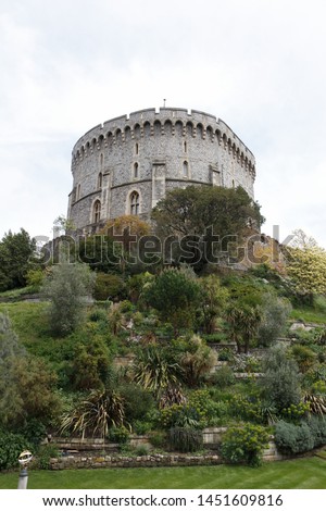 Windsor Caste Towers and Abby  Royalty-Free Stock Photo #1451609816