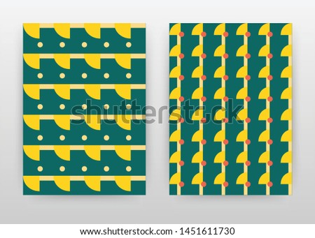 yellow green seamless texture design for annual report, brochure, flyer, poster. Green geometric background vector illustration for flyer, leaflet, poster. Business abstract A4 brochure template.