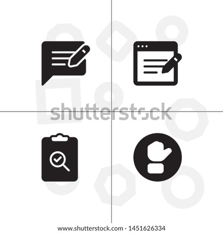 Feedback rating rate, favorite solid filled glyph icon set ransparent background