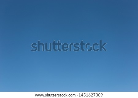 Blue clear sky with no clouds Royalty-Free Stock Photo #1451627309