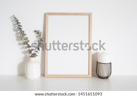 Home decoration with frame poster. Scandinavian style