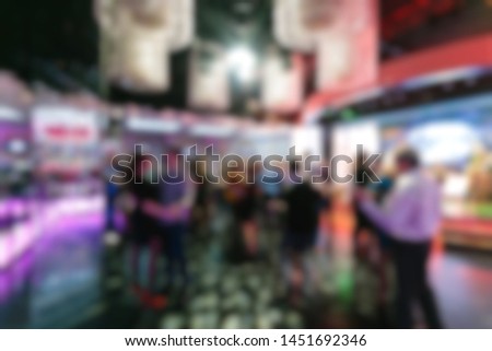 Abstract blur restaurant and cafe interior for background - party celebration concept.