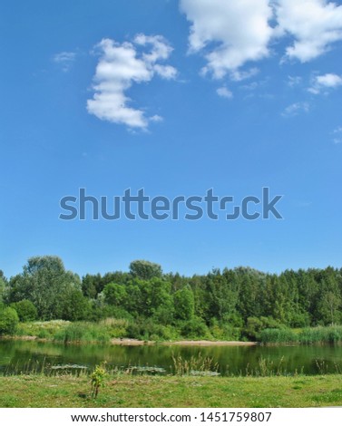 St. Petersburg, river, park, trees, summer Royalty-Free Stock Photo #1451759807