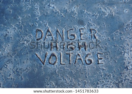 Danger High Voltage Blue Wallpaper