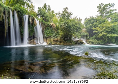 Duden waterfall park in Antalya city in Turkey