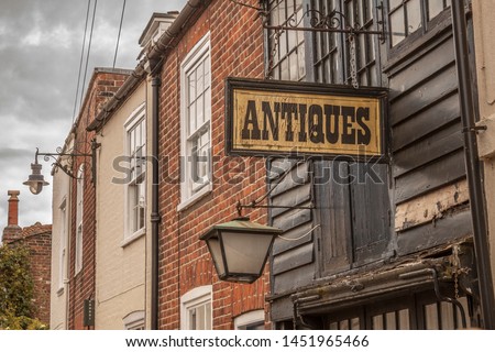 Streets of Canterbury, textures brick, wood ant vintage sign