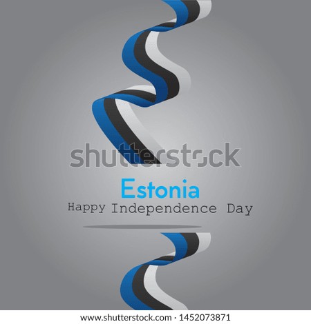 Happy Estonia Independence Day, can be used for gretting card or poster