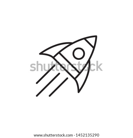 Simple startup line icon. Stroke pictogram. Vector illustration isolated on a white background. Premium quality symbols. Vector sign for mobile app and web sites.