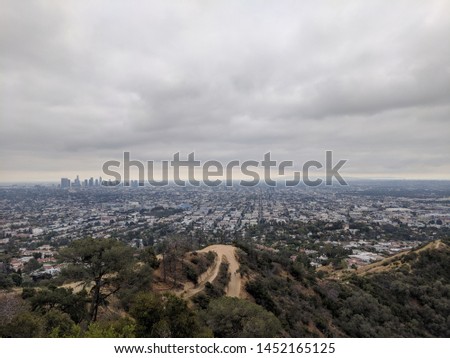 A view of downtown Los Angeles from Griffith park