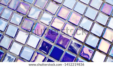 Vintage glass mosaic. Wall decoration, concept design, construction and architecture
