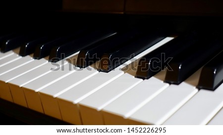 piano keyboards  . music instrument . closeup                           