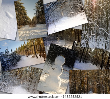 winter snow cover weather photo set