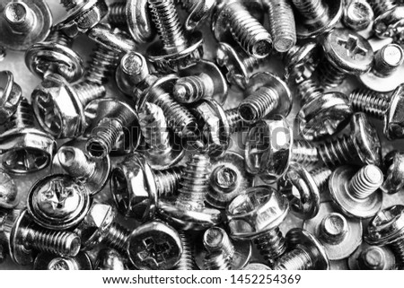 bolts and nuts on a white background