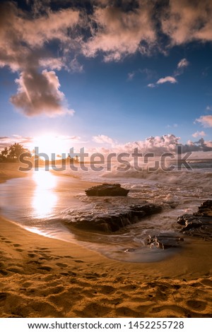 sunrise at the beach oahu
