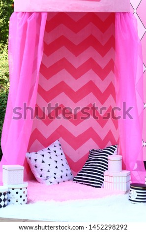 
boudoir cozy for the princess with pillows and curtains