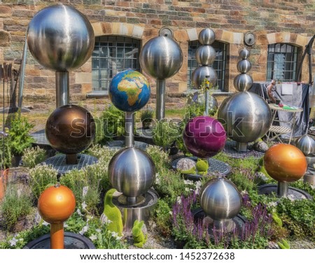 Beautiful ball fountains in different variations