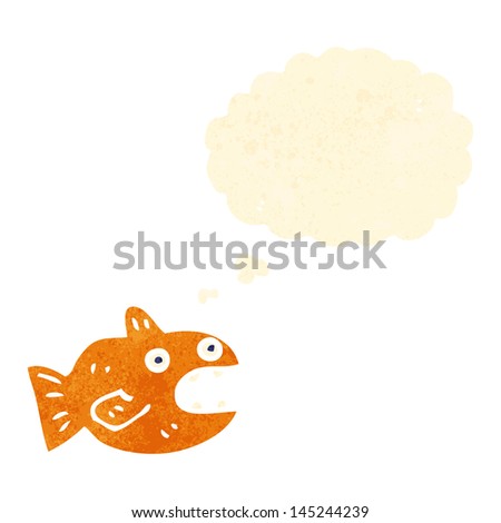 retro cartoon goldfish