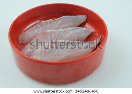 slice fillet seabass fish Japanese 