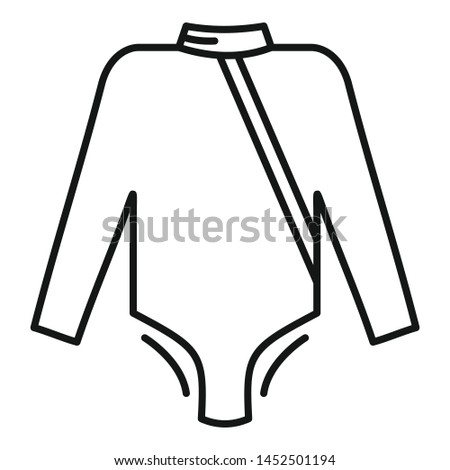 Fencing clothes icon. Outline fencing clothes vector icon for web design isolated on white background