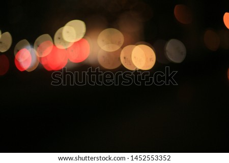 City night defocused bokeh image