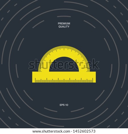 Protractor symbol icon. Graphic elements for your design