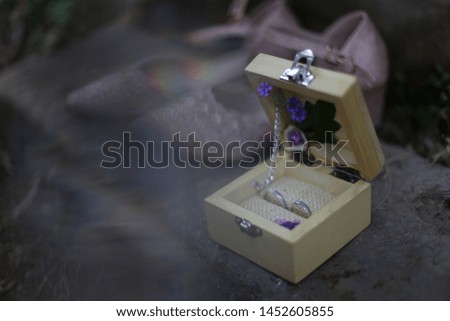 engagement ring box with shoes