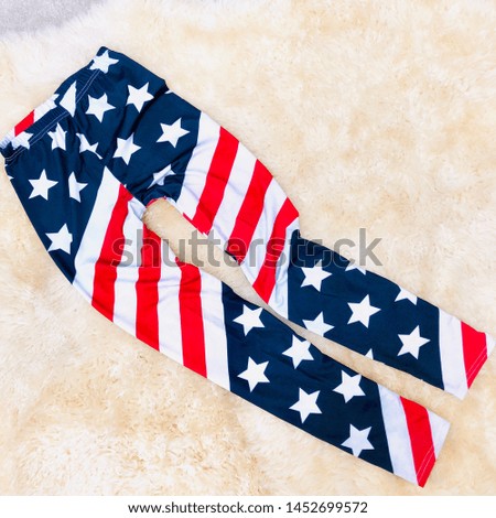 American Flag Print Pattern Design Leggings Pants Patriotic Fashion Style Clothing