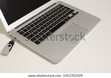 USB flash drive and Laptop