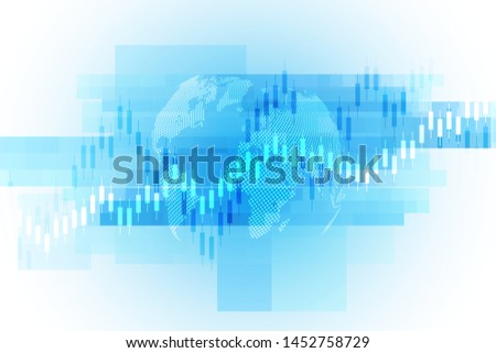 Business candle stick graph chart of stock market investment trading, Bullish point, Bearish point for business and financial concepts, reports and investment. Vector illustration