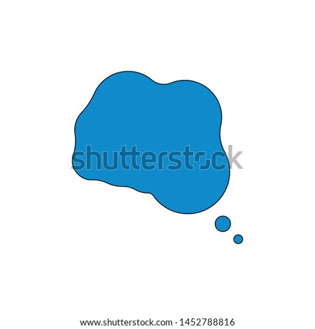 Chat bubbles, speech, cartoonish blue color, isolated on white background EPS Vector