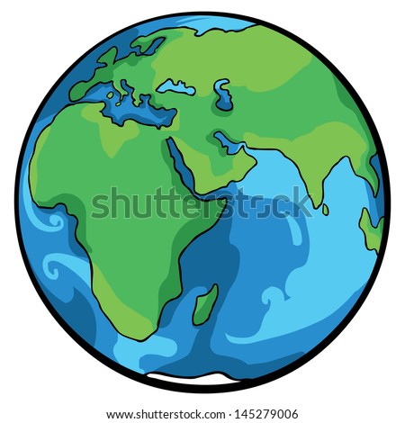 vector cartoon Globe