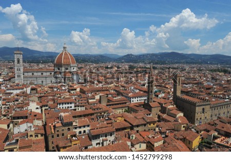drone photo on Florence in Italy