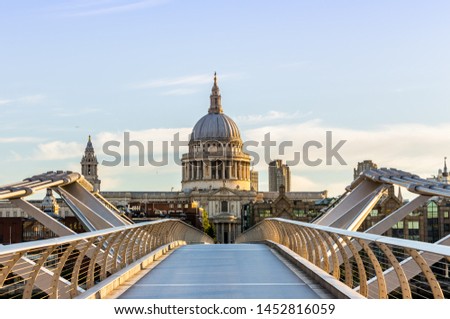 St. Paul's Cathedral and the Millennium Bridge in London