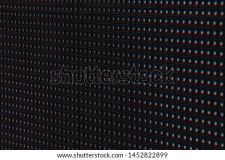 RGB LED Pixel Pitch - Red Green Blue - Color Mixing LEDS. Perspective view SMD Technology