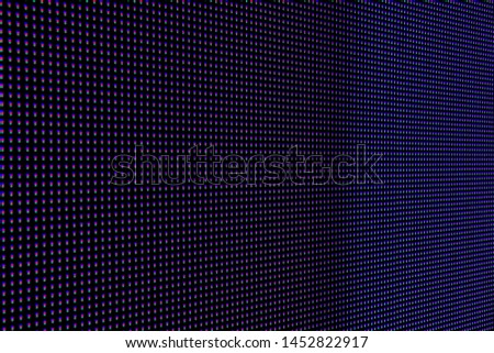 RGB LED Pixel Pitch - Red Green Blue - Color Mixing LEDS. Perspective view SMD Technology. Displaying purple colors