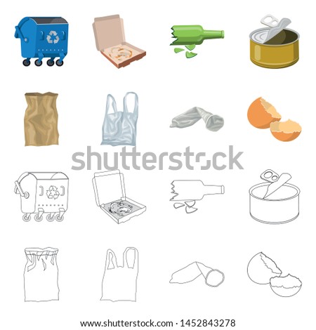 Vector design of dump and sort symbol. Collection of dump and junk stock vector illustration.