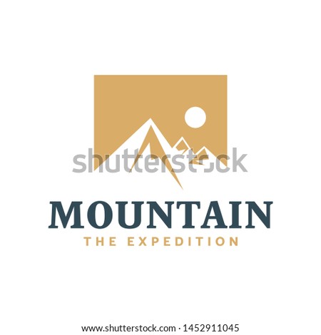 Mountain the expedition, explorer, logo, badge for your needs such mountaineering club logo, a new project, website, t-shirt, etc