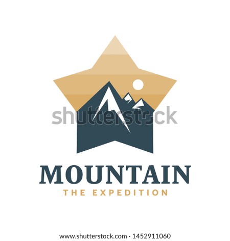 Mountain the expedition, explorer, logo, badge for your needs such mountaineering club logo, a new project, website, t-shirt, etc