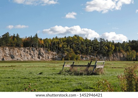The white cliffs in the Brooklyn Ellershouse St Croix area of Nova Scotia off the 101 highway 