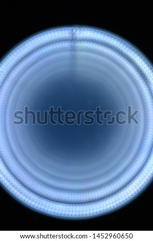 Cicular light with a blue tint