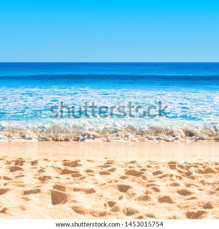 Beautiful Empty sea and beach background. Copy space. Travel concept