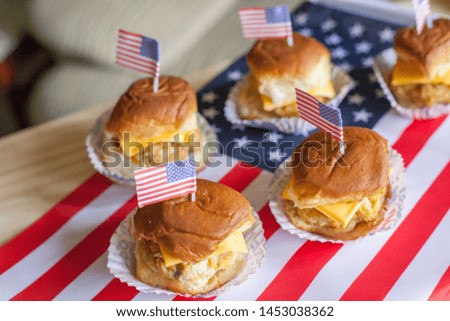 Crab cakes sliders on 4th July.