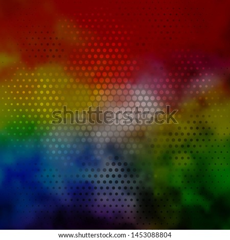 Dark Multicolor vector backdrop with circles. Colorful illustration with gradient dots in nature style. Pattern for business ads.