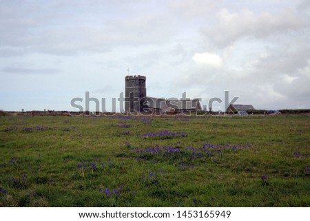 Cathedral near Tintagel castle, Celtic Sea coast, Cornwall