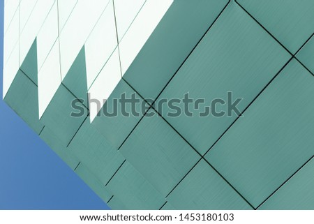 Geometric lines agains the sky Royalty-Free Stock Photo #1453180103