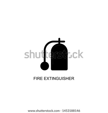 fire extinguisher icon vector black design